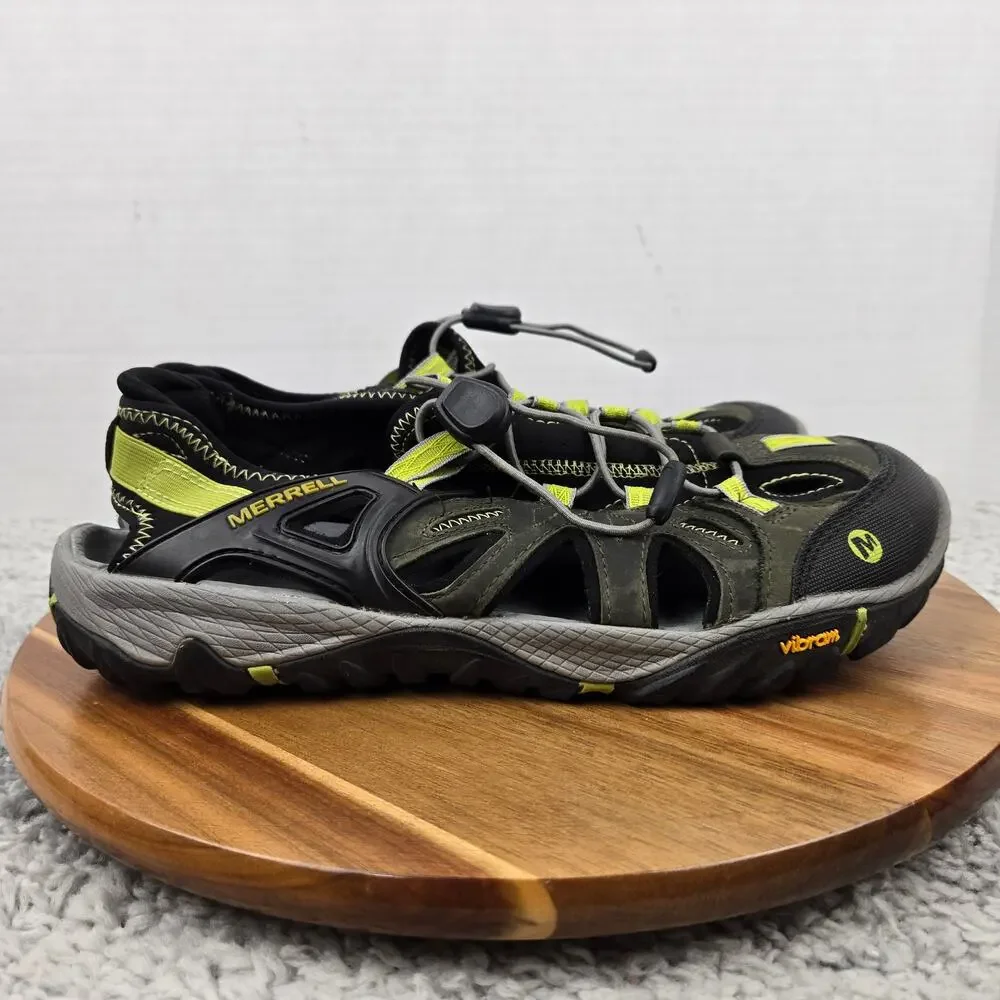 Merrell Mens 9.5 All Out Blaze Sieve Gray Green Water Outdoor Athletic Sandals